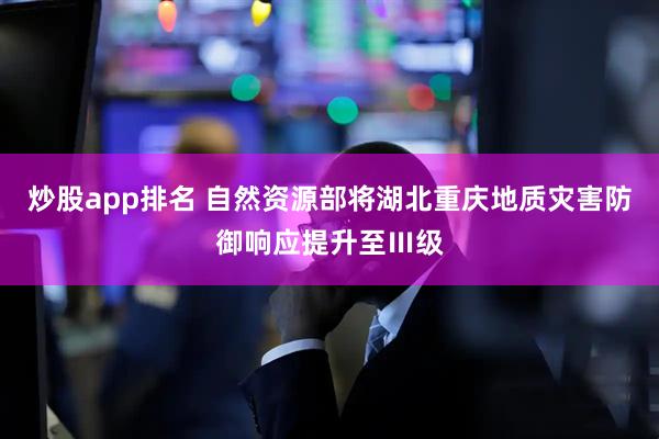 炒股app排名 自然资源部将湖北重庆地质灾害防御响应提升至Ⅲ级